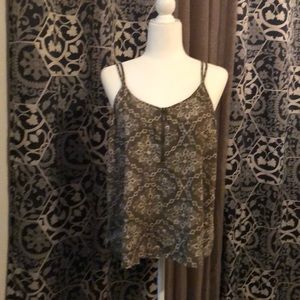 Maurices strappy tank with zipper in front